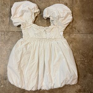 Free people small White Puff Sleeve Dress